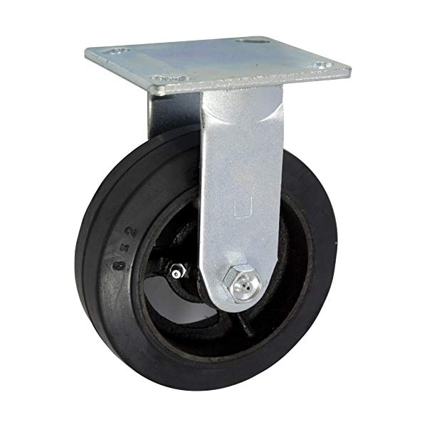 Caster Barn, 6"x2" Rubber on Iron Wheel Medium Duty Industrial Cast